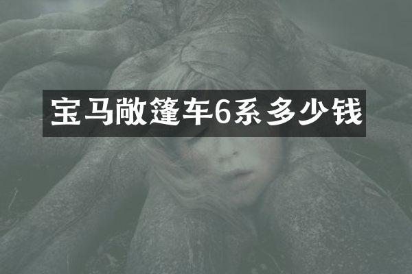 宝马敞篷车6系多少钱