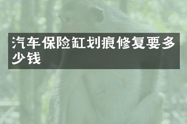 汽车保险缸划痕修复要多少钱