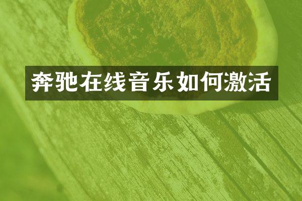 奔驰在线音乐如何激活