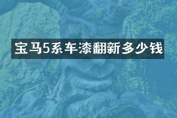 宝马5系车漆翻新多少钱