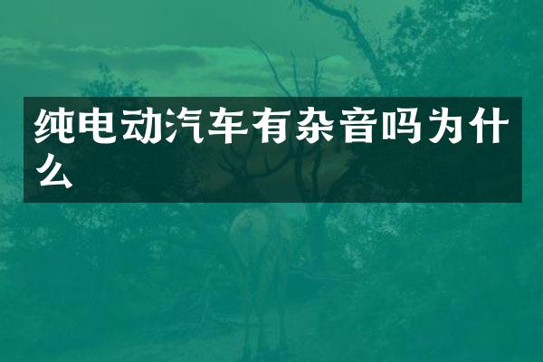 纯电动汽车有杂音吗为什么