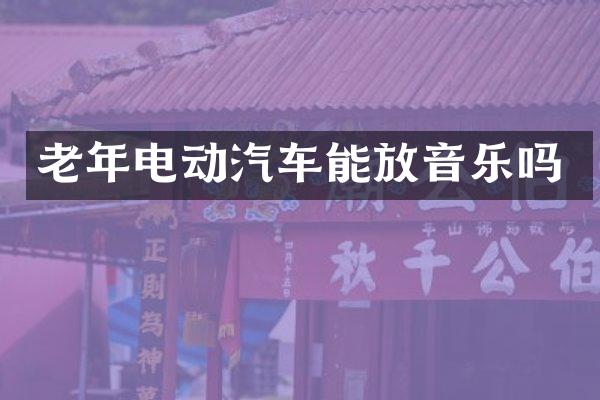 老年电动汽车能放音乐吗