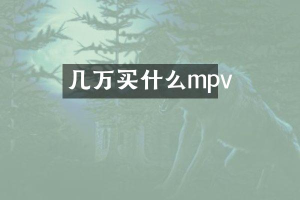 几万mpv