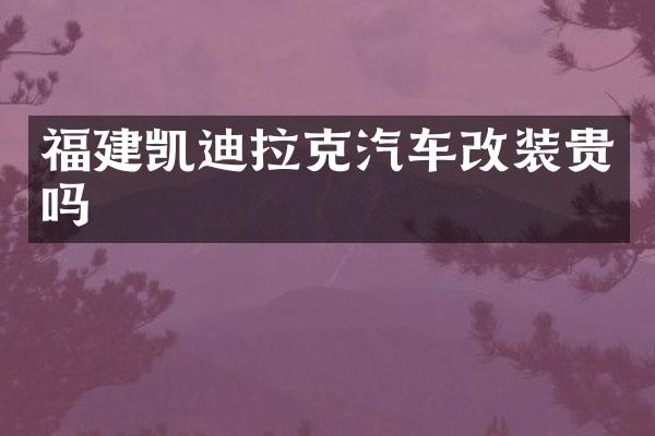 福建凯迪拉克汽车改装贵吗