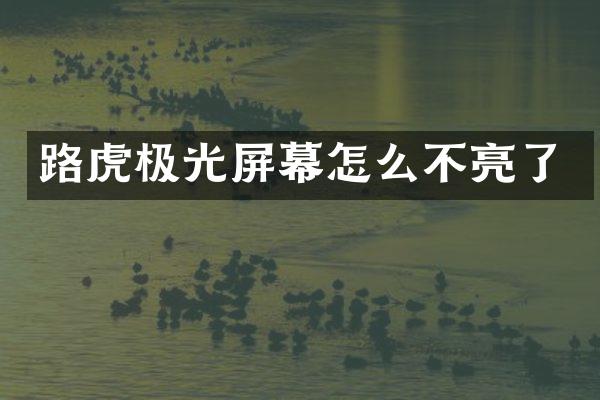 路虎极光屏幕怎么不亮了