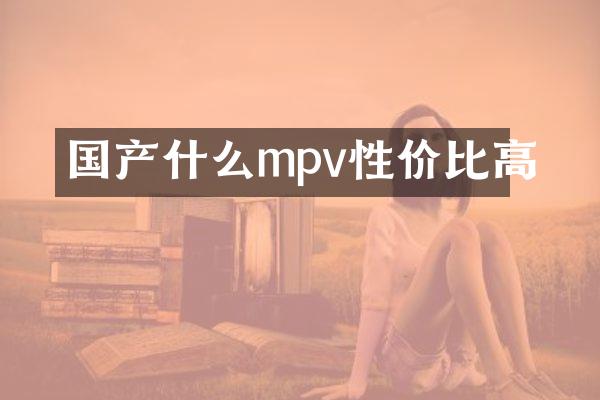 国产什么mpv性价比高