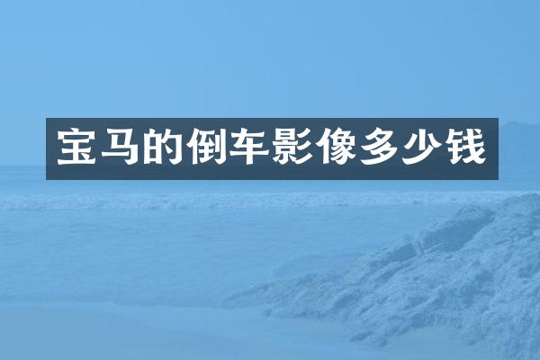 宝马的倒车影像多少钱