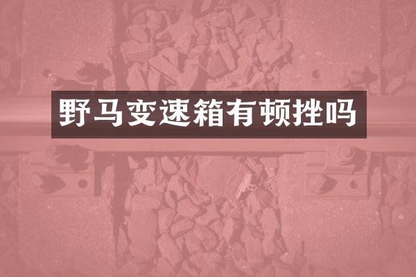 野马变速箱有顿挫吗