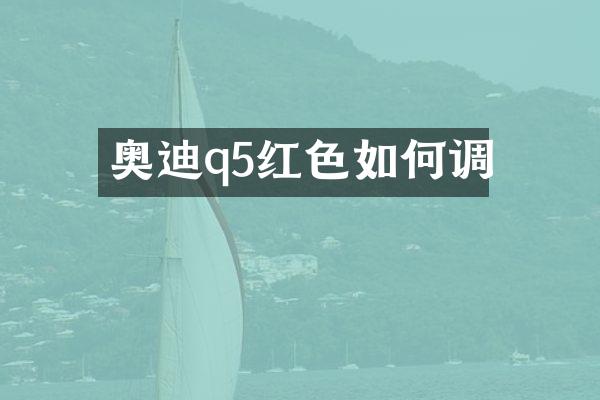 奥迪q5红色如何调