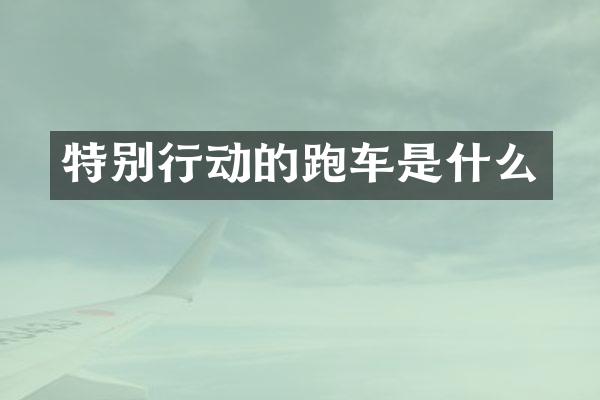 特别行动的跑车是什么