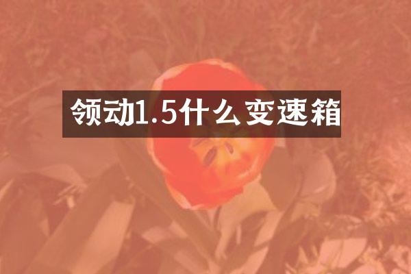 领动1.5什么变速箱