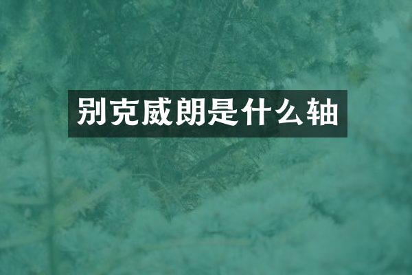 别克威朗是什么轴