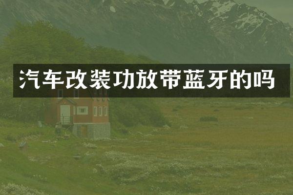 汽车改装功放带蓝牙的吗