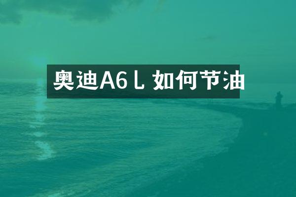 奥迪A6乚如何节油
