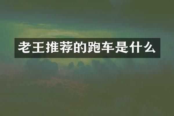 老王推荐的跑车是什么