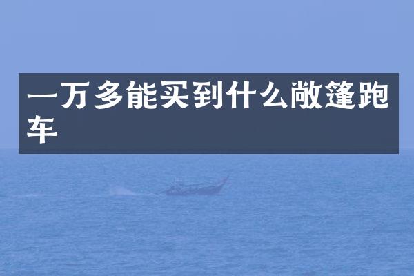 一万多能买到什么敞篷跑车