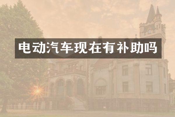 电动汽车现在有补助吗