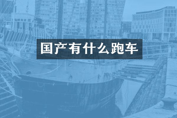 国产有什么跑车