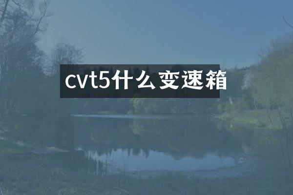 cvt5什么变速箱