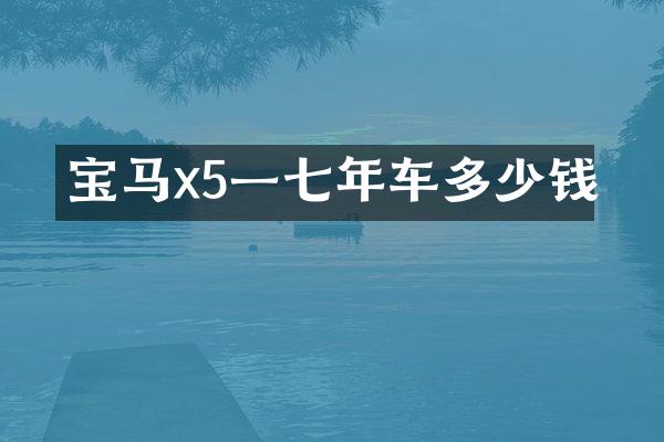 宝马x5一七年车多少钱