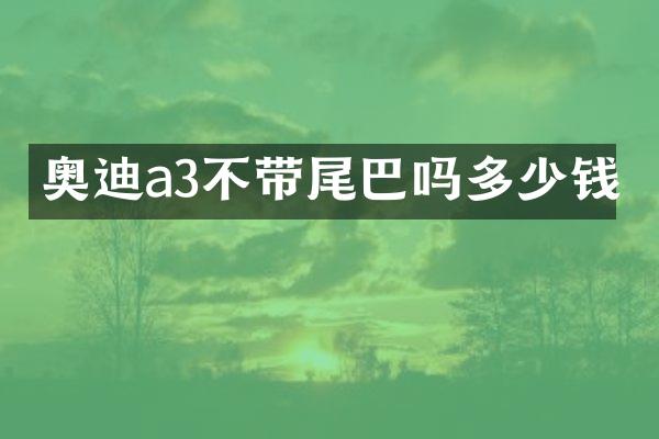 奥迪a3不带尾巴吗多少钱