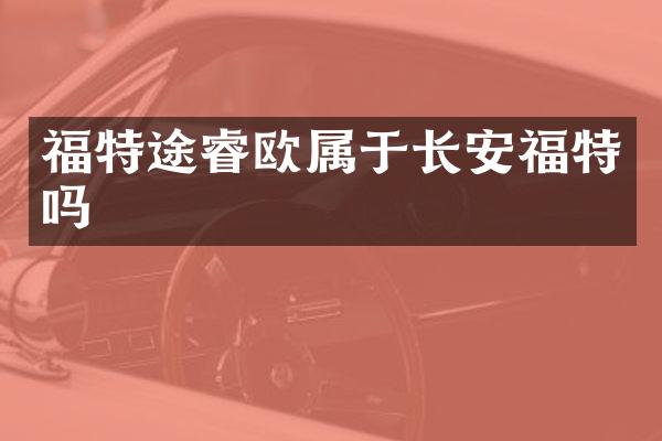 福特途睿欧属于长安福特吗