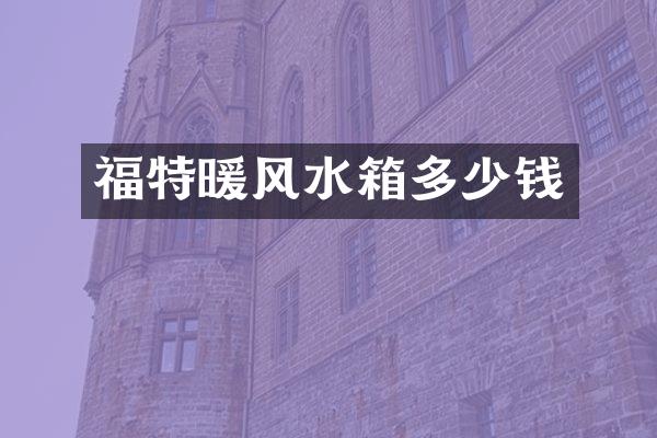 福特暖风水箱多少钱
