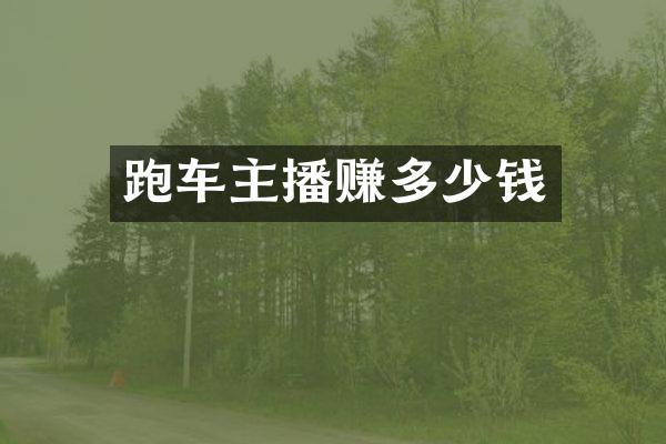 跑车主播赚多少钱