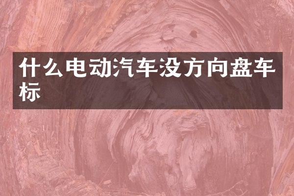 什么电动汽车没方向盘车标