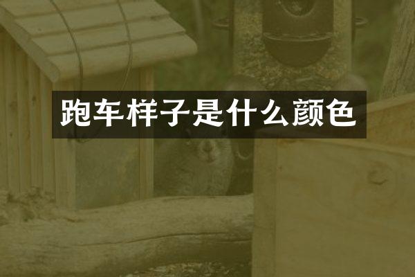 跑车样子是什么颜色