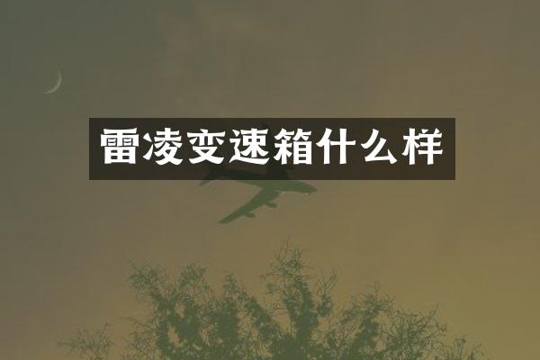 雷凌变速箱什么样