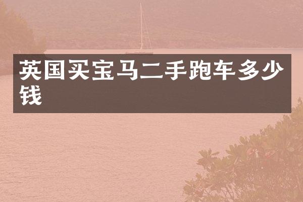 英国买宝马二手跑车多少钱