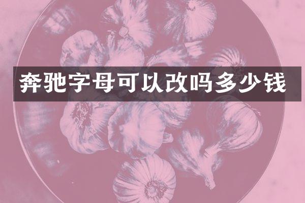 奔驰字母可以改吗多少钱