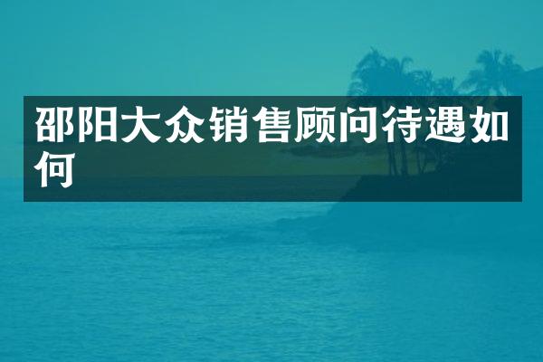 邵阳大众销售顾问待遇如何