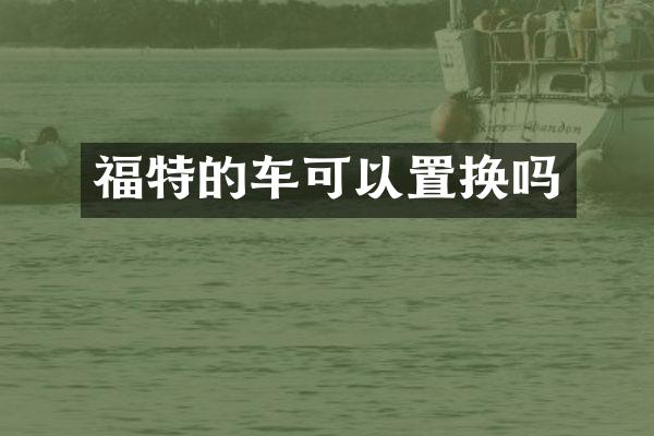 福特的车可以置换吗