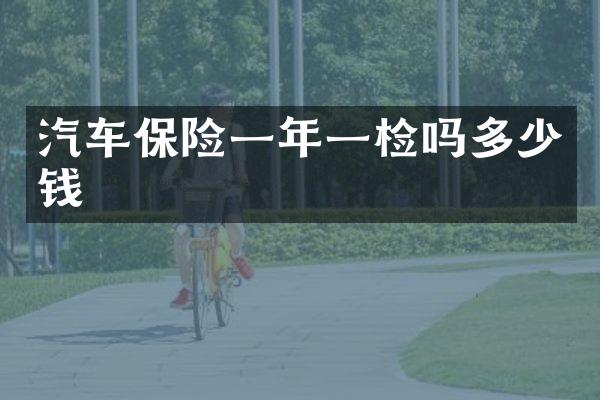 汽车保险一年一检吗多少钱
