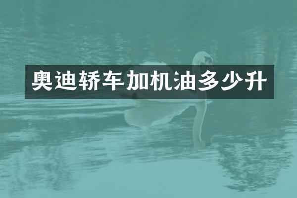 奥迪轿车加机油多少升