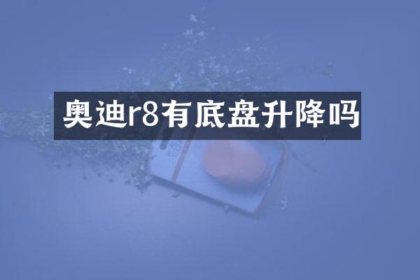 奥迪r8有底盘升降吗