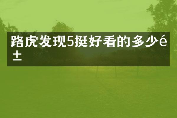 路虎发现5挺好看的多少钱