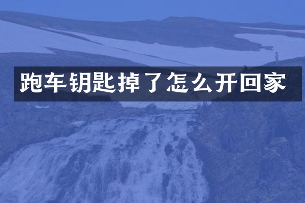 跑车钥匙掉了怎么开回家