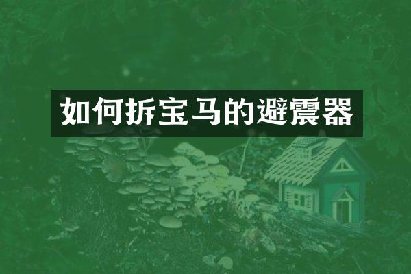 如何拆宝马的避震器
