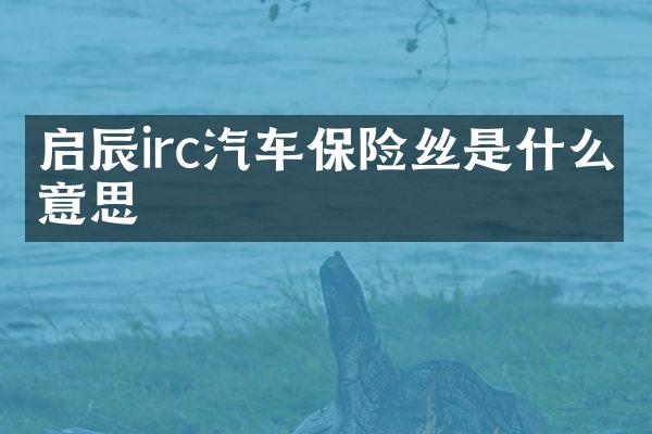 启辰irc汽车保险丝是什么意思