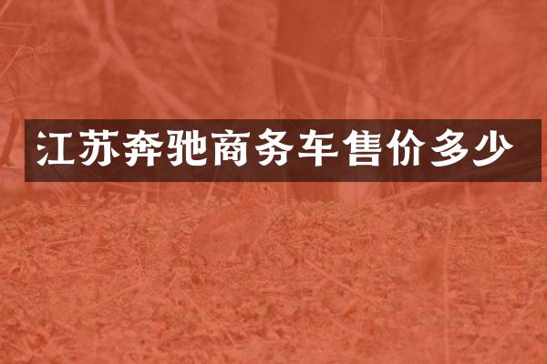 江苏奔驰商务车售价多少