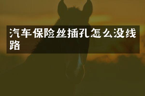 汽车保险丝插孔怎么没线路