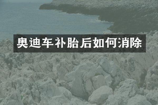 奥迪车补胎后如何消除