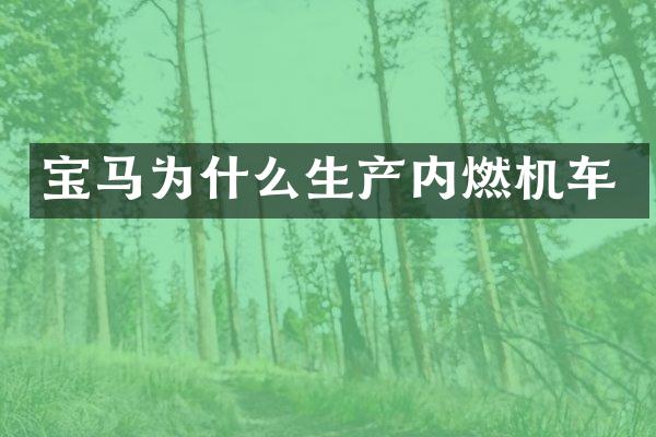 宝马为什么生产内燃机车