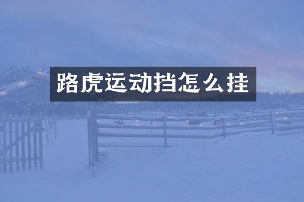 路虎运动挡怎么挂