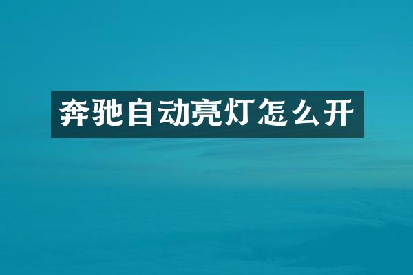 奔驰自动亮灯怎么开