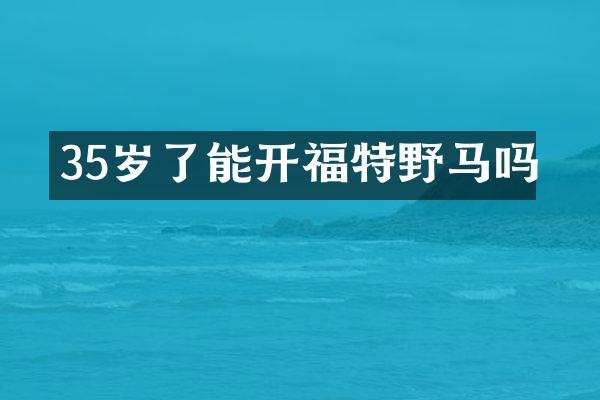 35岁了能开福特野马吗