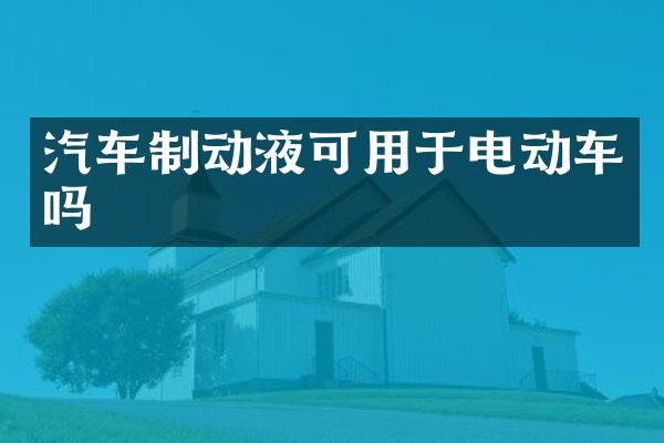 汽车制动液可用于电动车吗